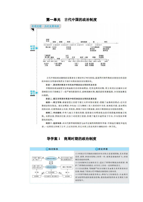 2021高三历史一轮复习(人教)第1讲商周时期的政治制度