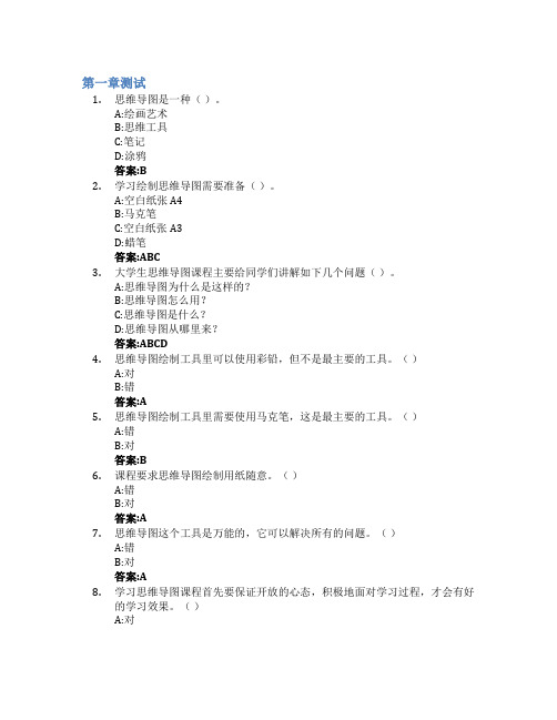 大学生思维导图智慧树知到答案章节测试2023年黑龙江科技大学