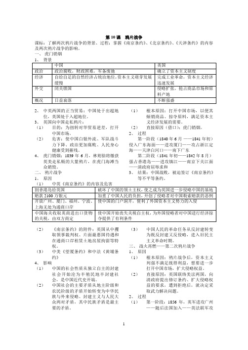 第10课 鸦片战争笔记