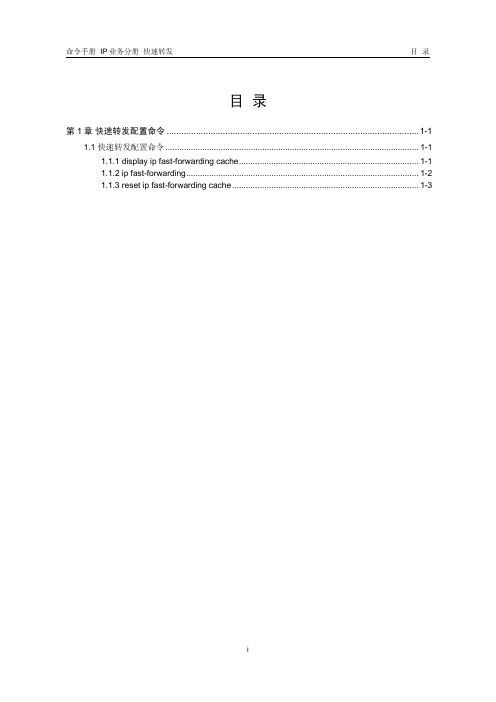 H3C 快速转发命令