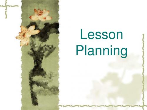 Lesson Planning