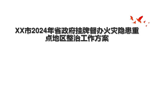 XX市2024年省政府挂牌督办火灾隐患重点地区整治工作方案.pptx