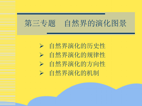 第三专题自然界的演化图景标准版文档