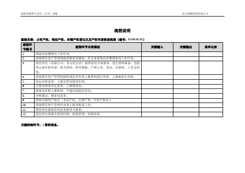 国有资产管理流程说明