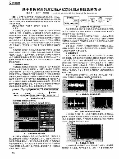 基于共振解调的滚动轴承状态监测及故障诊断系统