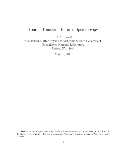 Fourier Transform Infrared Spectroscopy