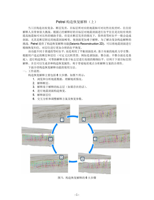 Petrel2014构造恢复解释(上)