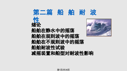 耐波性绪论船舶运动学PPT课件