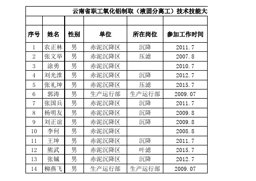 技能大赛初赛成绩登记表