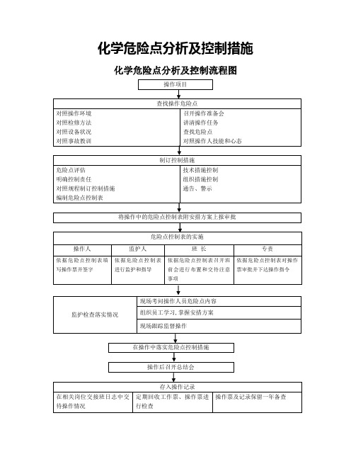 化学危险点分析及控制措施