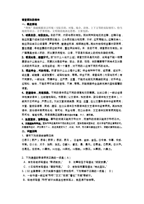 语言表达的得体