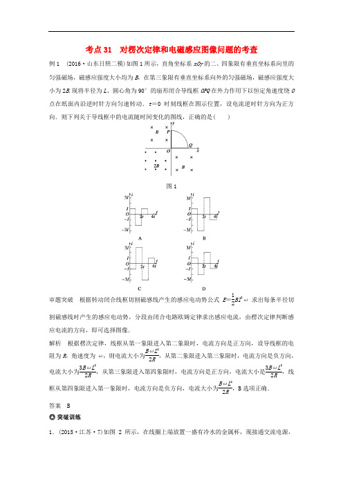 四川省某重点中学高考物理 考点精讲31 对楞次定律和电