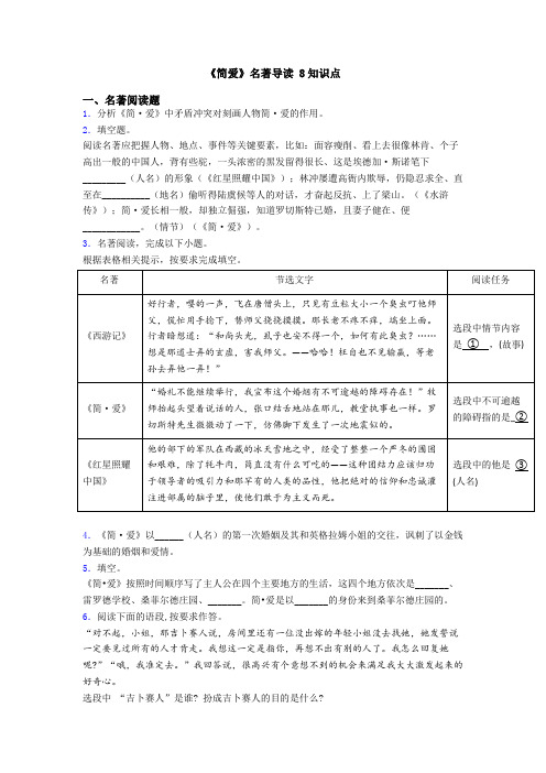 《简爱》名著导读 8知识点