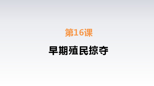 人教部编版九年级历史上册第16课早期的殖民掠夺课件(共24张PPT)