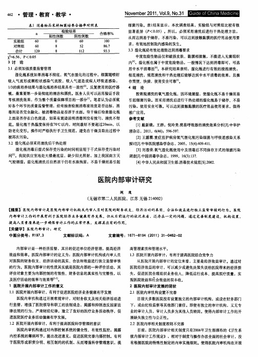 医院内部审计研究