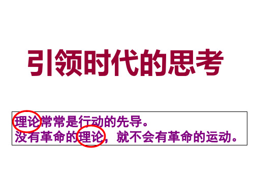 江苏省扬中市外国语中学九年级历史上册第22课《引领时代的思考》课件(北师大版)