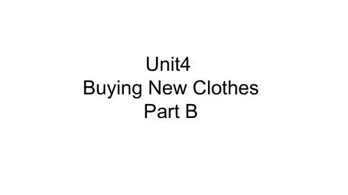 Unit4BuyingNewClothesPartB-C课件(29张PPT)