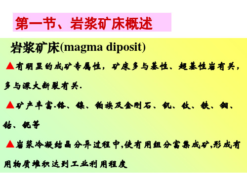 矿床学第二章各论 ppt课件