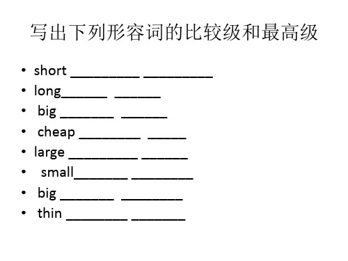 小学英语语法系列4 形容词和副词习题  免费下载