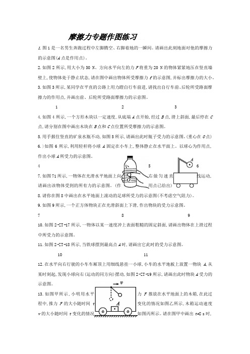 精品练习(附答案)《8.3摩擦力专题作图练习》(新)人教版物理八年级下册