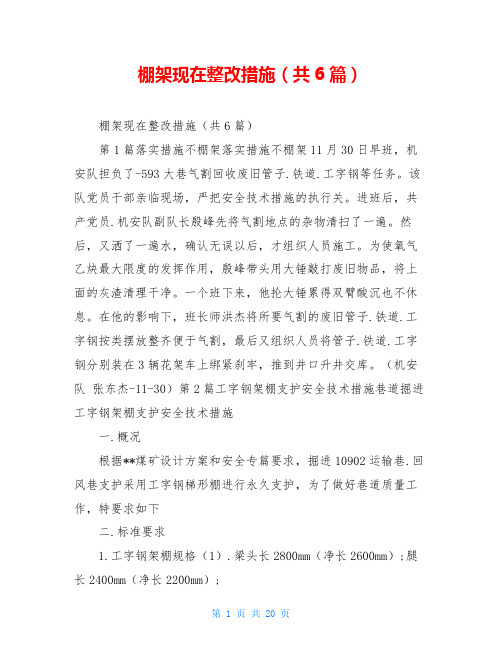 棚架现在整改措施(共6篇)