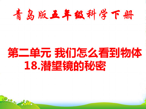 五年级科学下册 潜望镜的秘密1课件 青岛