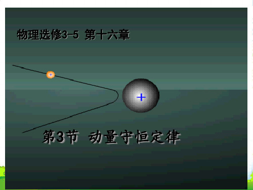 高级中学高中物理人教版选修35课件：16.3动量守恒定律