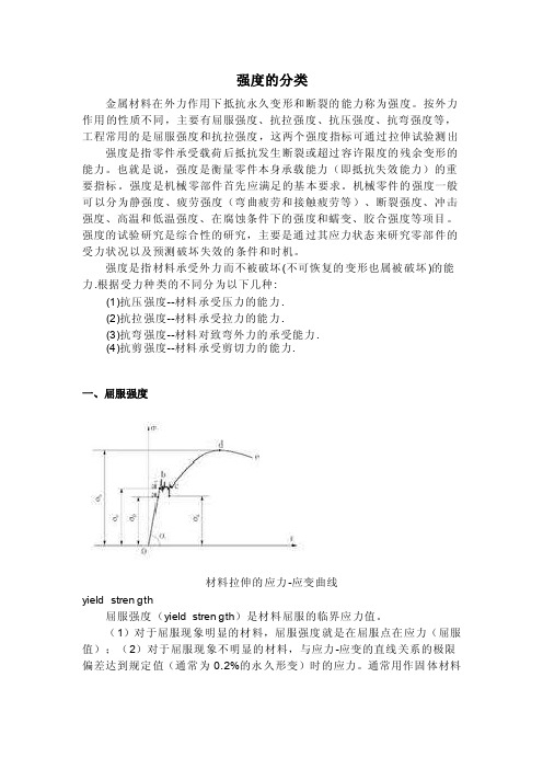 材料强度的分类