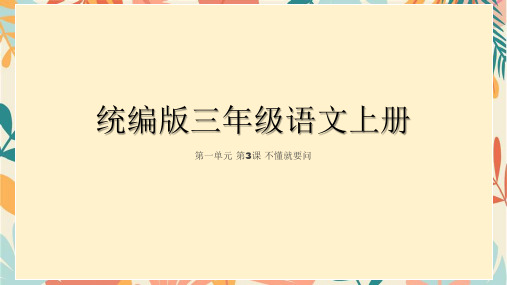 《不懂就要问》ppt课件