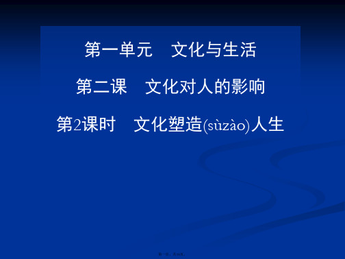 高二政治课件22文化塑造人生必修3