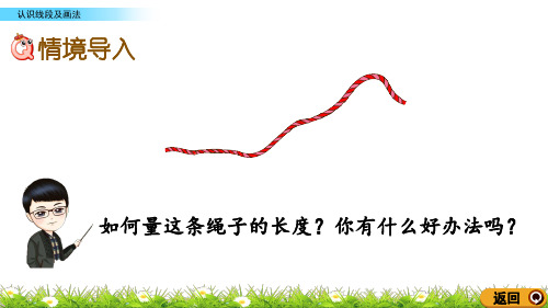 人教版二年级数学上册《认识线段及画法》精品课件