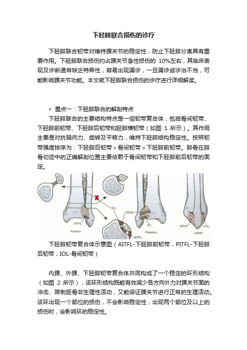 下胫腓联合损伤的诊疗