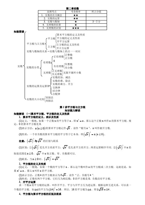 太原市数学中考《第二章实数》知识点聚焦