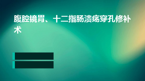 腹腔镜胃、十二指肠溃疡穿孔修补术