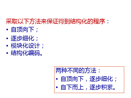 结构化程序设计方法