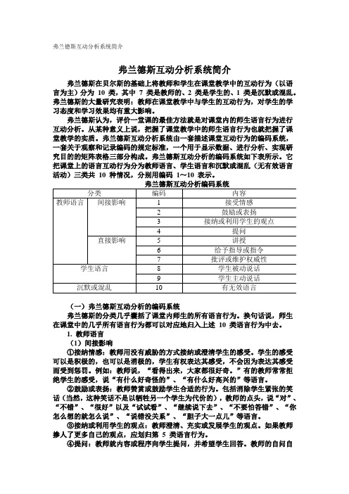 弗兰德斯互动分析系统简介