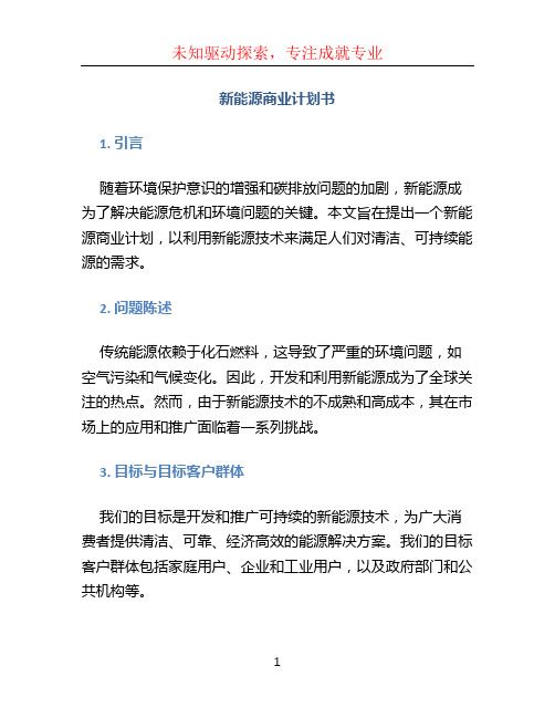 新能源商业计划书 (4)