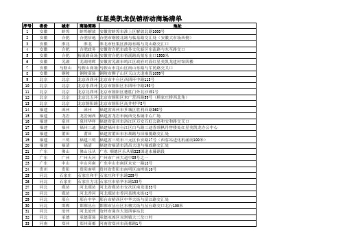 红星美凯龙全国137家门店