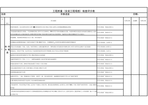 工程质量安装检查表格