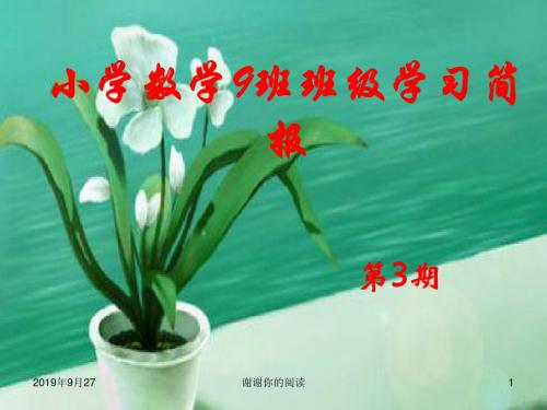 小学数学9班班级学习简报.pptx