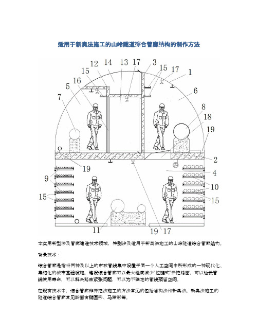 适用于新奥法施工的山岭隧道综合管廊结构的制作方法