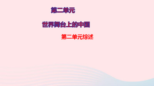 九年级道德与法治下册第二单元世界舞台上的中国单元综述课件新人教部编版ppt