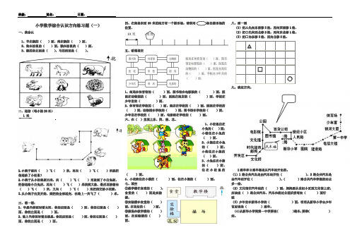 小学数学综合认识方向练习题