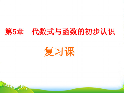 青岛版数学七年级上册《代数式与函数的初步认识》课件