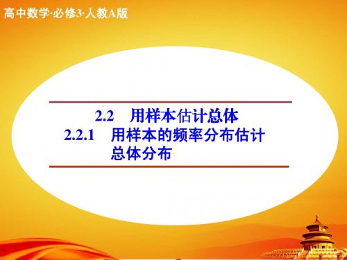 (人教a版)必修三同步课件：2.2.1用样本的频率分布估计总体分布