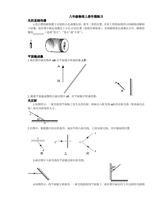 苏科版物理八年级上册作图