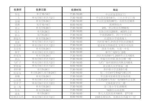 大连联合收费处查询表