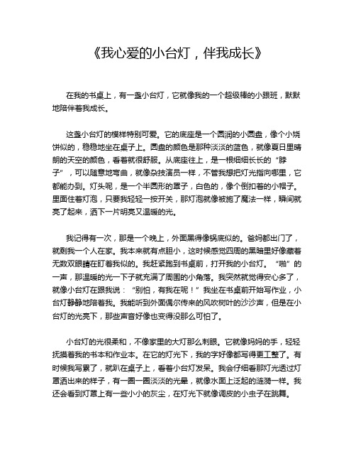 《我心爱的小台灯,伴我成长》