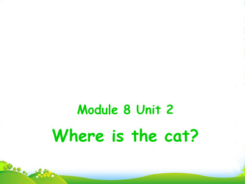 新外研版三年级英语上册Module 8 Unit 2 Where is the cat 课件