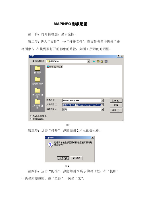 MAPINFO影象配置